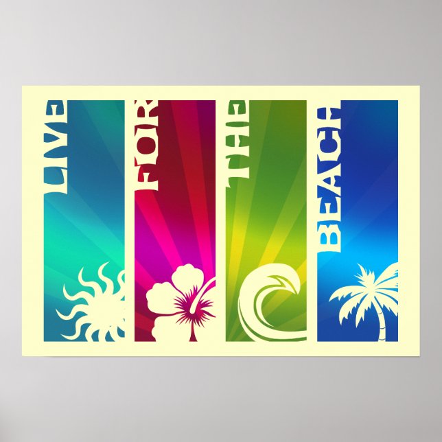 Poster Live for the Beach (Frente)