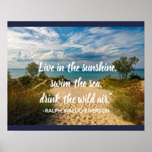 Poster Live in Sunshine Quote