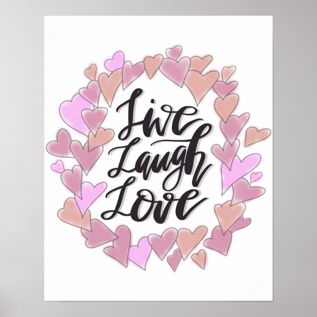 Poster Live Laugh Love (Frente)