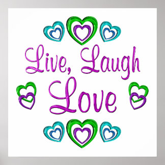 Poster Live Laugh Love