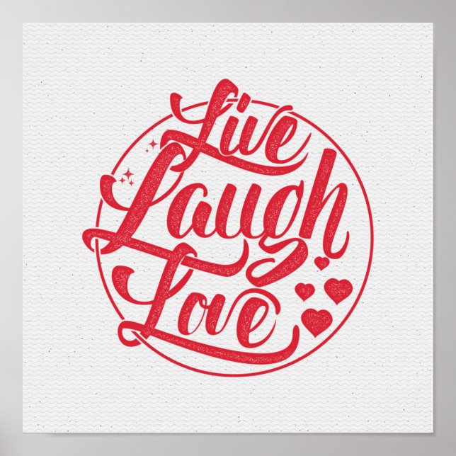 Póster Live Laugh Love (Frente)