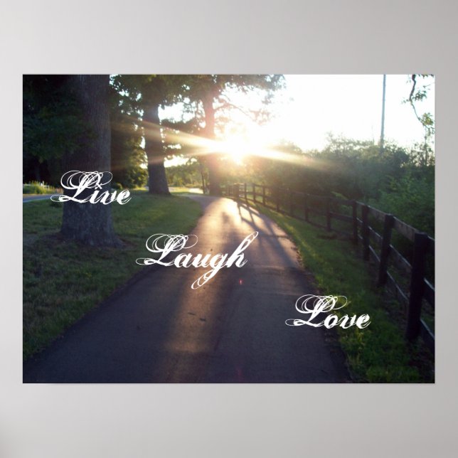 Poster Live Laugh Love (Frente)