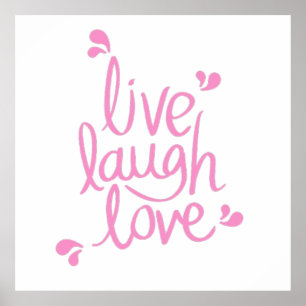 Poster Live Laugh Love Motivational Cote