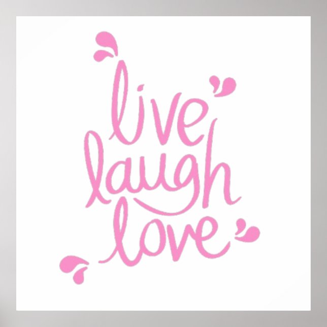 Poster Live Laugh Love Motivational Cote (Frente)