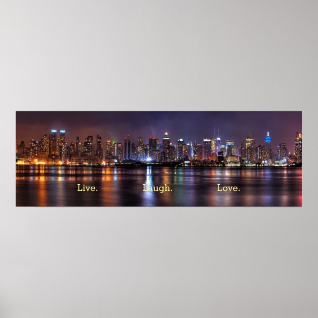 Póster Live Laugh Love Skyline (Frente)