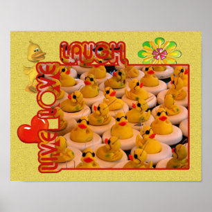 Póster Live Love Laugh Rubber Ducks Inspiração