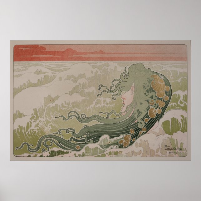 Póster Livemont's La Vague (A Onda) (Frente)