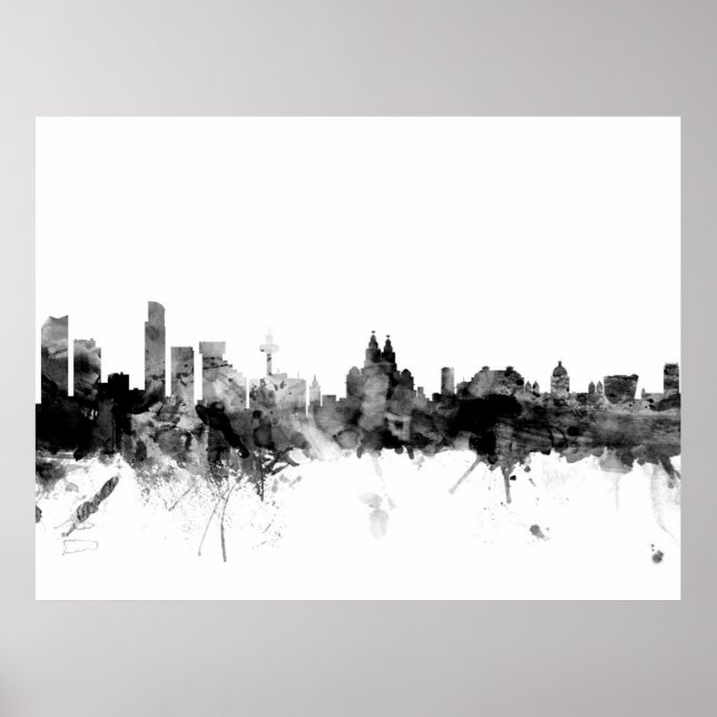 Poster Liverpool England Skyline (Frente)