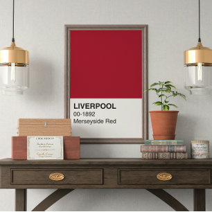 Póster Liverpool Merseyside Red - Largura do Cheio
