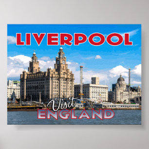 Poster Liverpool, Visite a Inglaterra...