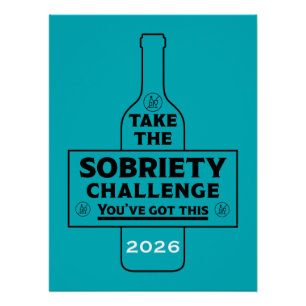 Póster Livre de Álcool e Sobrio