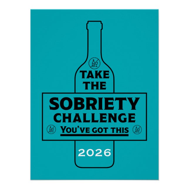 Póster Livre de Álcool e Sobrio (Frente)
