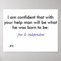 Livre e independente - azul