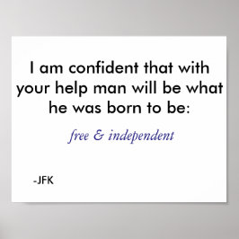 Póster Livre e independente - azul