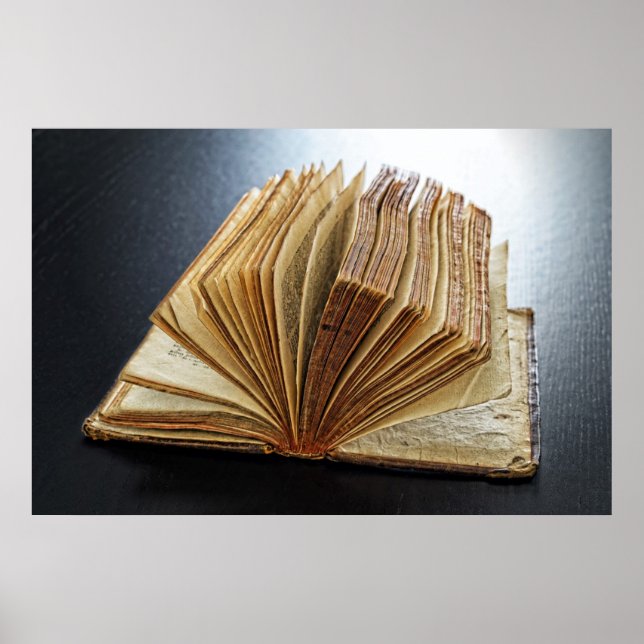 Póster Livro antigo com iluminação posterior (Frente)
