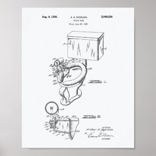Poster Livro Branco da arte da patente da bacia de