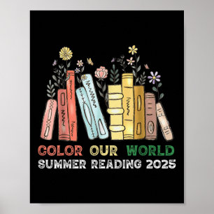 Poster Livro Branco, flores silvestres, cor Nosso Verão M