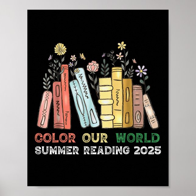 Poster Livro Branco, flores silvestres, cor Nosso Verão M (Frente)