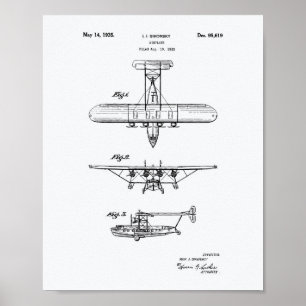 Poster Livro Branco sobre a arte de patentes do avião de