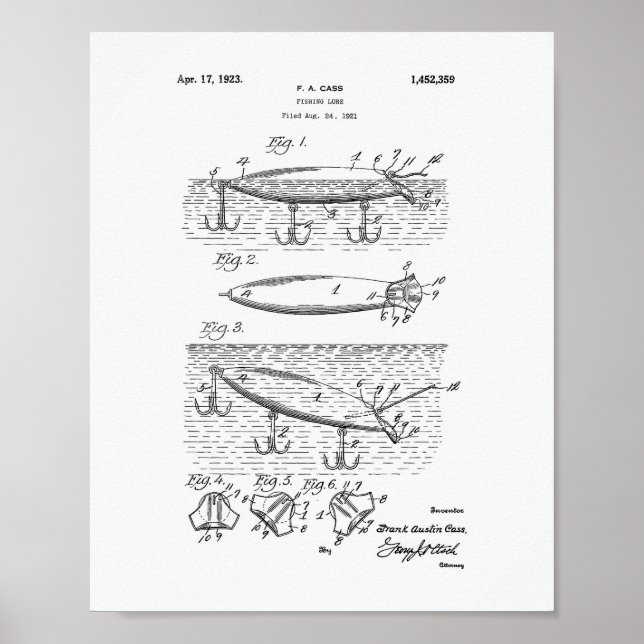 Póster Livro Branco sobre a arte de pesca de 1923 (Frente)