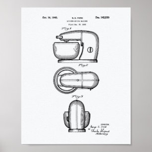 Poster Livro Branco sobre a Mistura de Cozinhas 1945