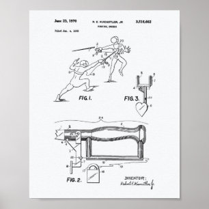 Poster Livro Branco sobre as Espadas de Esgrima de 1970