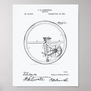 Poster Livro Branco sobre as Patentes do Unicycle 1894