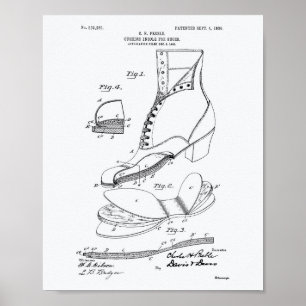 Poster Livro Branco sobre Calçados de linguado de Cushio