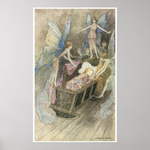 Póster Livro da poesia feericamente, Warwick Goble