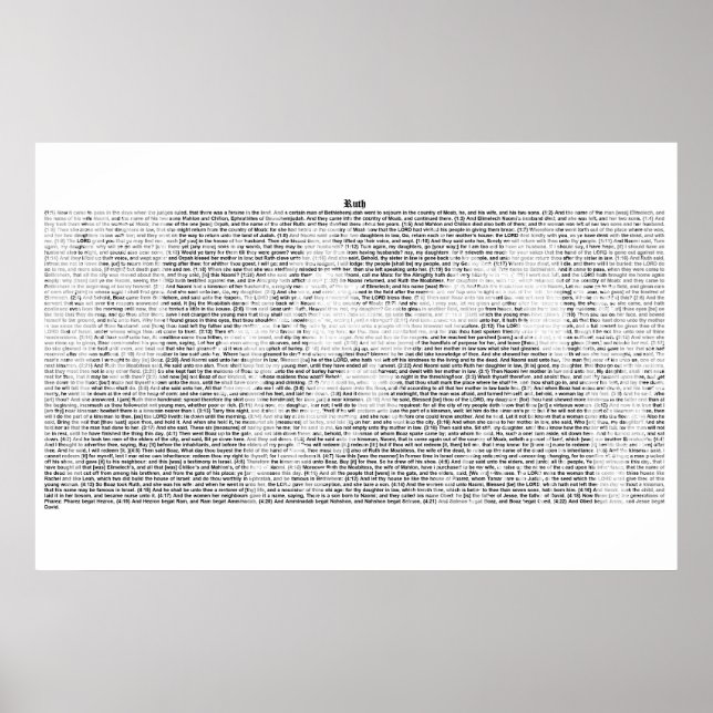 Póster Livro da Ruth (texto completo do KJV) (Frente)