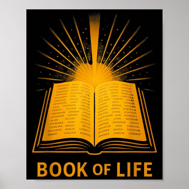 Poster Livro Da Vida Versículo Da Bíblia Espiritual Crist (Frente)