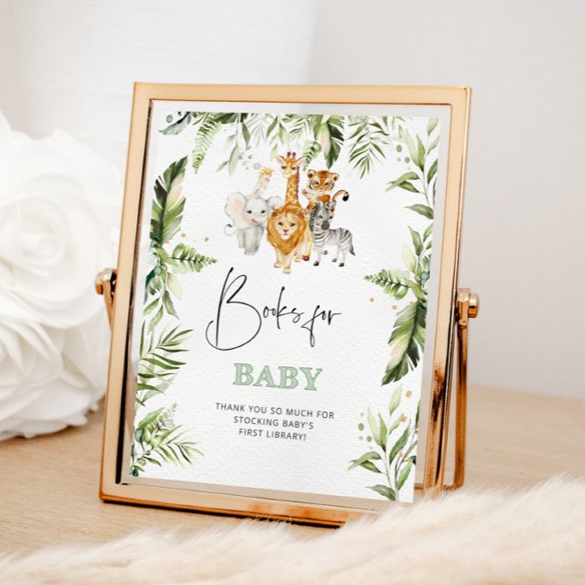 Poster Livro de animais Watercolor safari para bebês (Criador carregado)