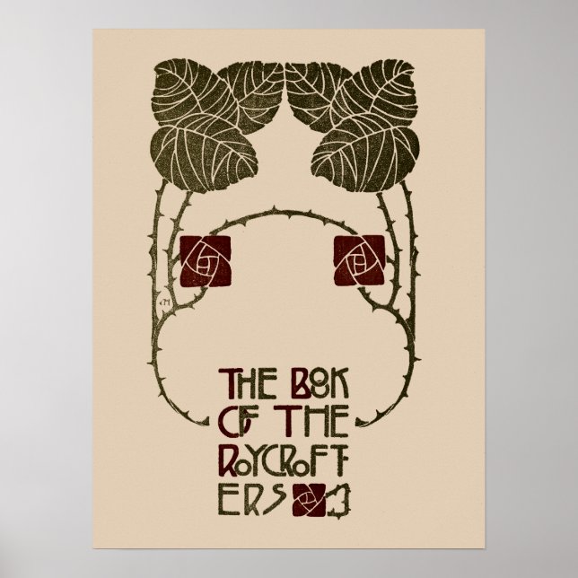 Poster Livro de Artes e Artesanatos Roycroft de Elbert Hu (Frente)