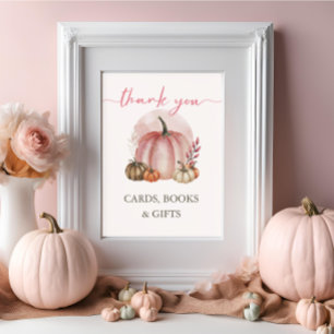 Poster Livro de Cartões Presente para Chá de Bebê Menina