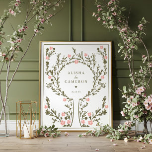 Poster Livro de Convidado de Casamento de Árvore de Impre