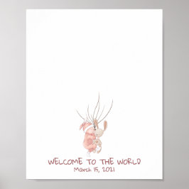 Poster Livro de Convidados de Recém-Nascidos