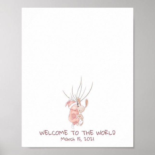 Poster Livro de Convidados de Recém-Nascidos (Frente)