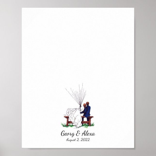 Poster Livro de Convidados do Casal de Amor Externo (Frente)