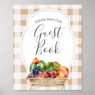 Poster Livro de Convidados do Mercado de Veggies Cultivad