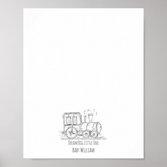 Poster Livro de Convidados do Toy Train Journey Sketch (Frente)