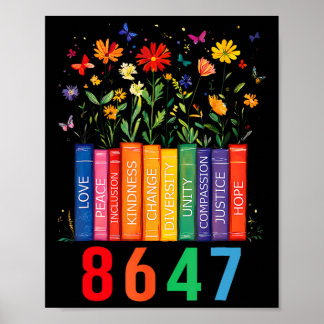 Poster Livro de Direitos Iguais Flor Trump Direitos das M