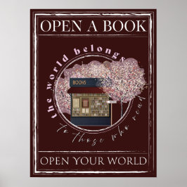 Poster Livro de Leitura, Arte para Amantes de Livros