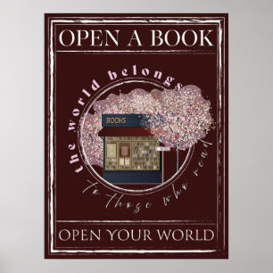 Poster Livro de Leitura, Arte para Amantes de Livros