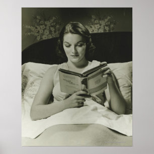 Poster Livro de leitura da mulher