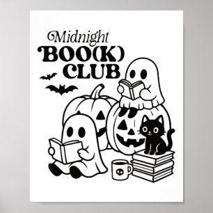 Poster Livro de Leitura de Fantasmas do Halloween Boo(k) 