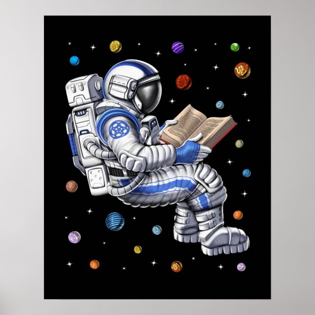 Poster Livro de Leitura do Astronauta (Frente)