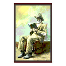 Livro de Leitura do Homem Vintage na América do No