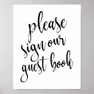 Póster Livro de Registro de Casamento Preto e Branco Sina