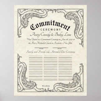 Poster Livro de Registro de Compromisso e Certificado de 