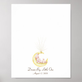 Poster Livro de Visitas Coelhozinho na Lua
